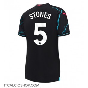 Manchester City John Stones #5 Terza Maglia Femmina 2023-24 Manica Corta